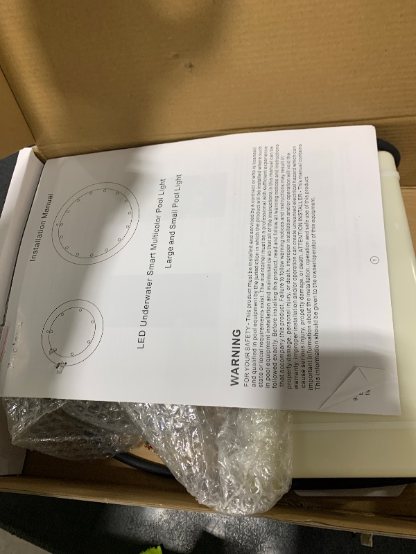 Photo 1 of Poolexa SS0650X 6 inch Small LED Color Inground Pool/Spa Light for Wet Niche with 50 Foot Cord (Controller Included)