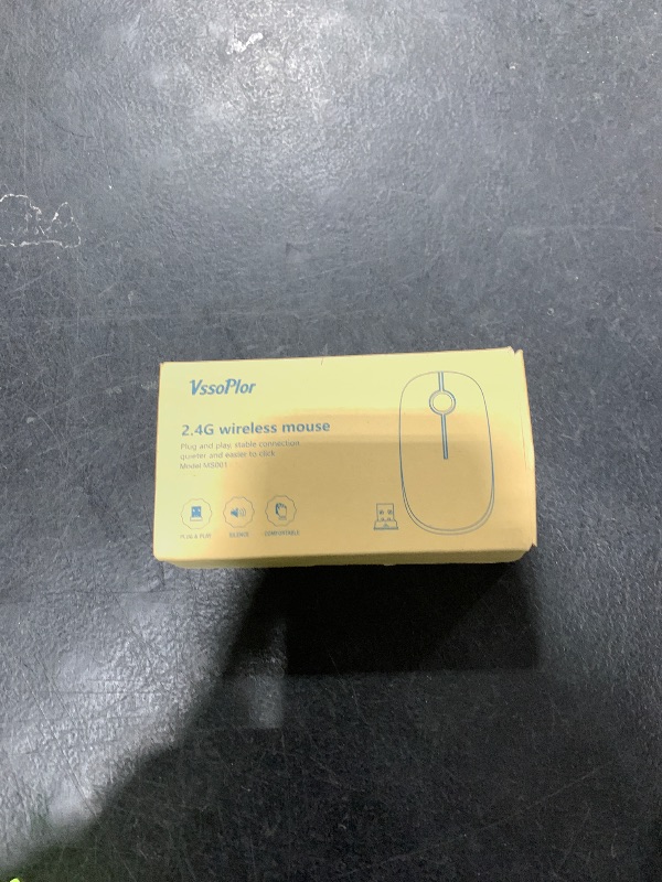Photo 1 of Vssoplor Wireless Mouse, 2.4G Slim Portable Computer Laptop Mouse with Nano Receiver Quiet Silent Optical Mice for Notebook, PC, Laptop, Computer-Sapphire Blue