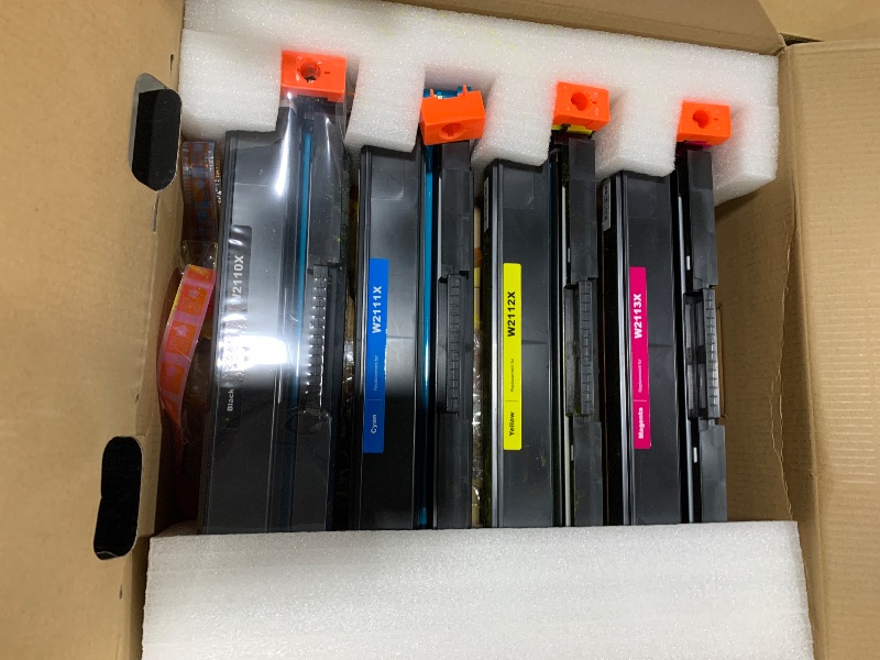 Photo 1 of MYTONER 206X Toner Cartridges 4 Pack High Yield (with Chip) Compatible Replacement for HP 206A 206X for Color Pro MFP M283fdw M283cdw M282nw Pro M255dw M255nw M283 M255 M282 Printer W2110X W2110A
