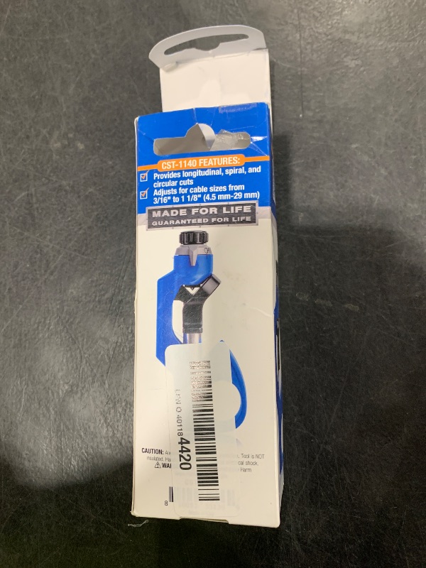 Photo 1 of Jonard Tools CST-1140 Round Cable Strip & Ring Tool for Cables 4.5 - 29 mm in Diameter