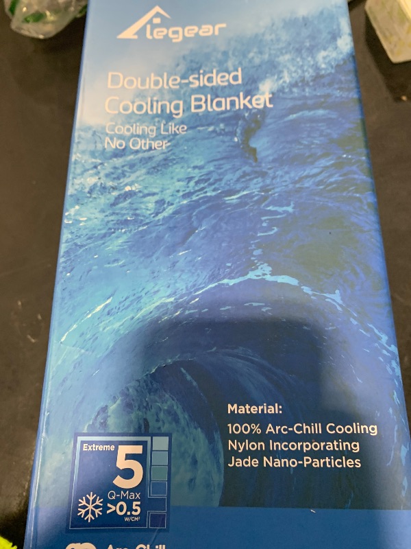 Photo 1 of Elegear Revolutionary Cooling Blanket King, Absorbs Heat to Keep Body Cool for Night Sweats, Double Sided Arc-Chill3.0 Cool Fiber Q-Max>0.5, Lightweight Summer Cold Blankets Sleeping 90" x 108"