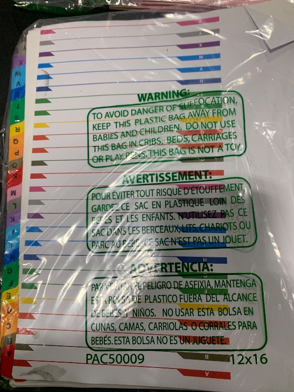 Photo 1 of Alphabet Binder Dividers for 3 Ring Binder, COIDEA A-Z Dividers for 3 Ring Binder, Multicolor A-Z Binder Dividers with Customizable Table of Contents Page, ABC Alphabet Tabs for School Office
