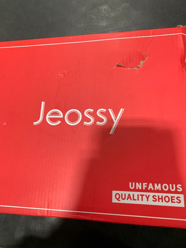 Photo 1 of Jeossy Women's Black Chelsea Combat Boots, Platform Ankle Boots Chunky Heel, Fashion Lug Sole Slip on Booties with Elastic Band, 9620 Size 7.5 (DJY9620 Black 07.5)