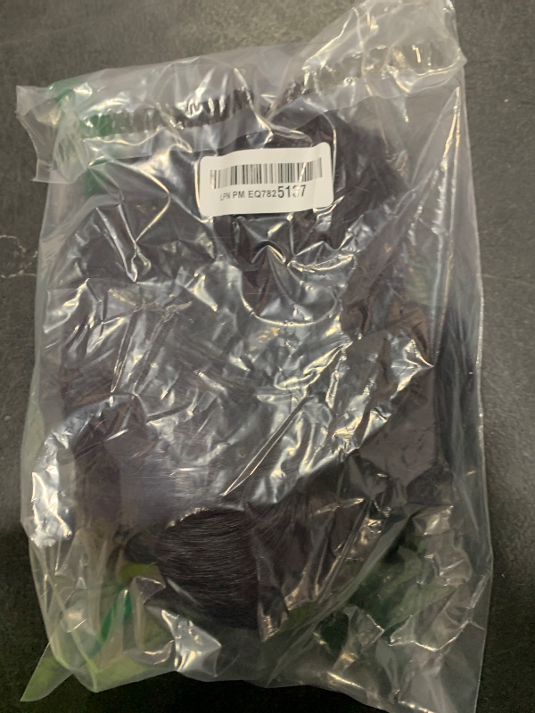 Photo 1 of ColorGround Short Black Purple Cosplay Wig with 2 Buns for Halloween Party Costume?Small Size?