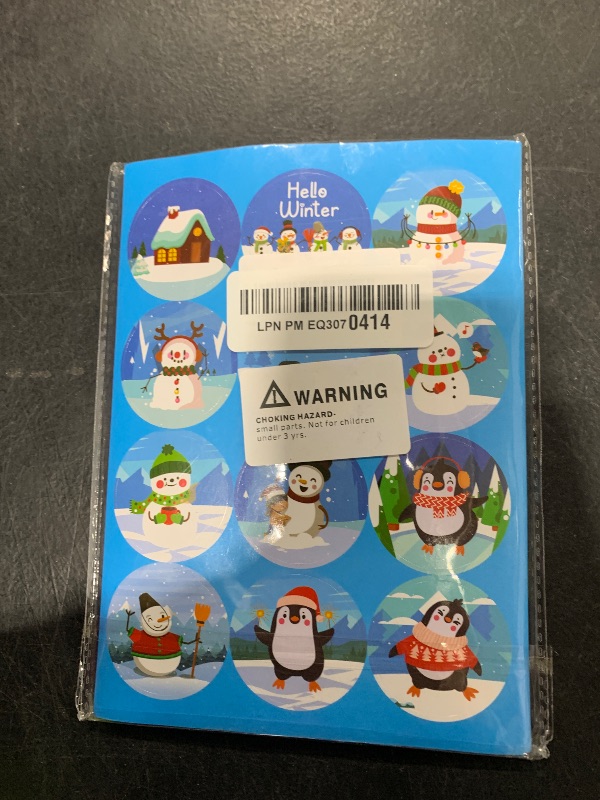 Photo 1 of 330 PCS Winter Stickers for Kids, Winter Holiday Stickers with Santa Claus Snowman Christmas Tree Penguin,Hello Winter Snowflake Stickers Decor for Envelopes Cards Scrapbooking, Teacher Reward Sticker