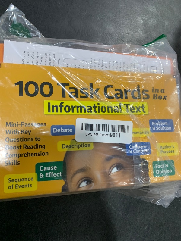 Photo 1 of Scholastic 100 Task Cards in a Box: Informational Text
