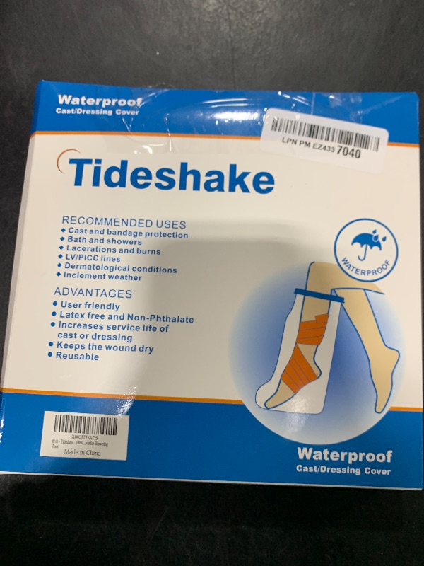 Photo 1 of Tideshake - 100% Waterproof Leg Cast Cover for Showering, Reusable Adult Short Leg Cast Protector, Cast Covers for Shower Leg, Cast Bag for Shower, Cast Cover for Showering Foot