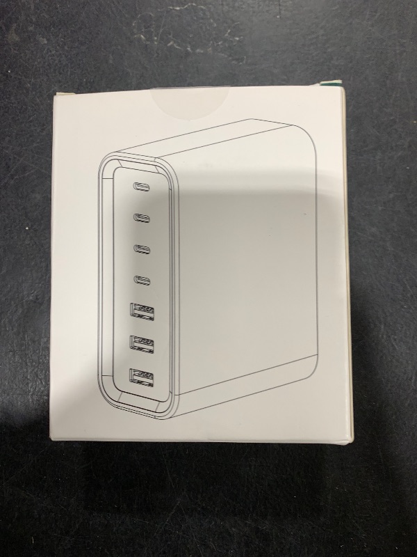 Photo 1 of Charging Station 200W GaN 7-Port Fast USB C Charger Block USB Hub for Multiple Devices, 65W USBC Wall Charger Type C PD Adapter Cube Plug for iPhone 16 15 14 13 Pro Max Plus, MacBook, iPad, Samsung ?