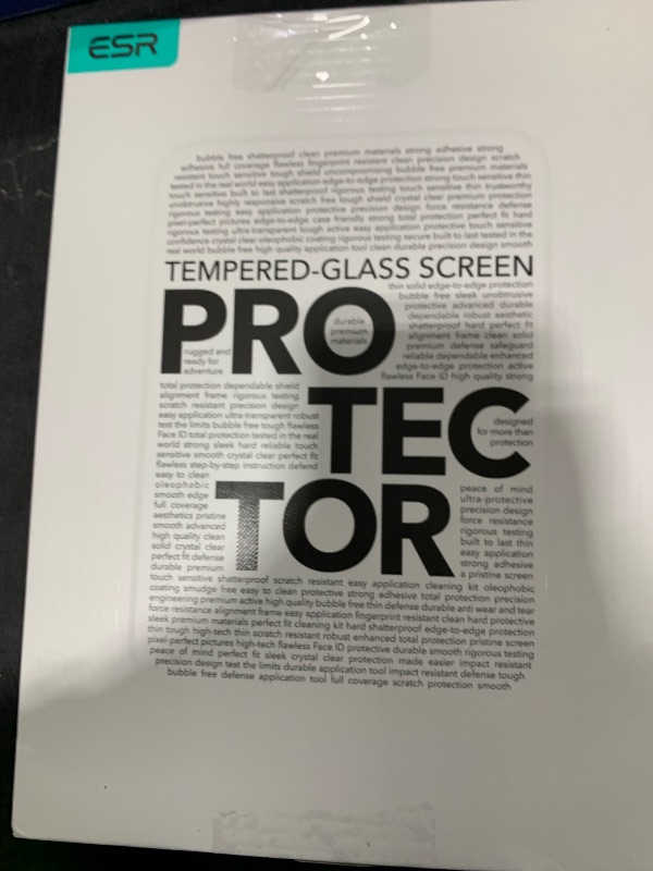 Photo 1 of ESR 2 Pack Screen Protector for iPad Air 11 Inch M3/M2 2025/2024 (7th/6th Generation), 9H Tempered Glass Film with UltraFit Tray, Apple Pencil Support, Scratch Resistant, HD Clarity, Bubble Free