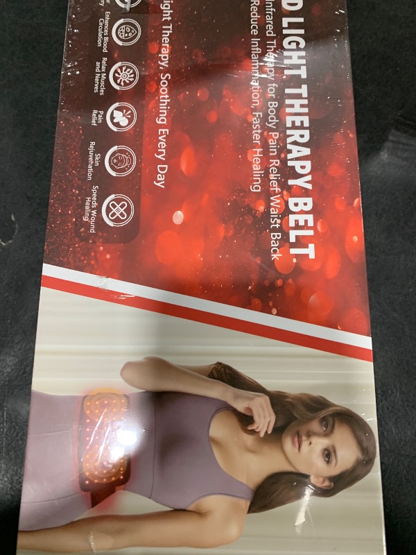 Photo 1 of Red Light Therapy Belt, Infrared Light Therapy for Body, Wearable Wrap with Timer for Back Shoulder Waist Muscle Pain Relief, Improve Joint Inflammation, Red Light Therapy for Body