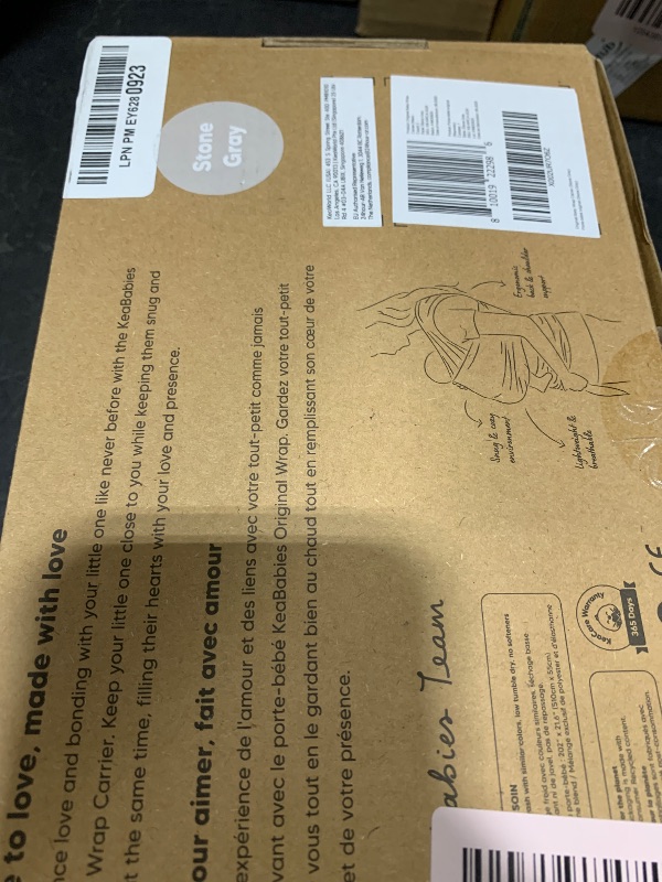 Photo 1 of KeaBabies Baby Wrap Carrier - All in 1 Original Baby Carrier Newborn to Toddler Sling, Easy to Wear, Hands Free Bonding, Lightweight, Breathable Infant Wraps (Stone Gray)