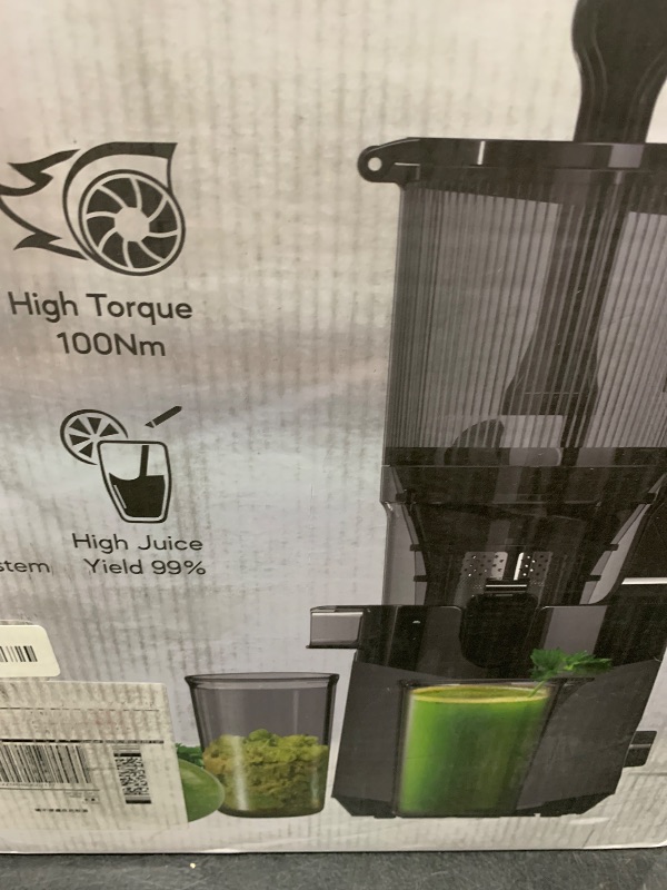 Photo 1 of Cold Press Juicer, 5.3" Wide Feed Chute Juice Extractor Machine with 400W, High Juice Yield, Slow Masticating Juicer for Whole Vegetables & Fruits, Deep Grey