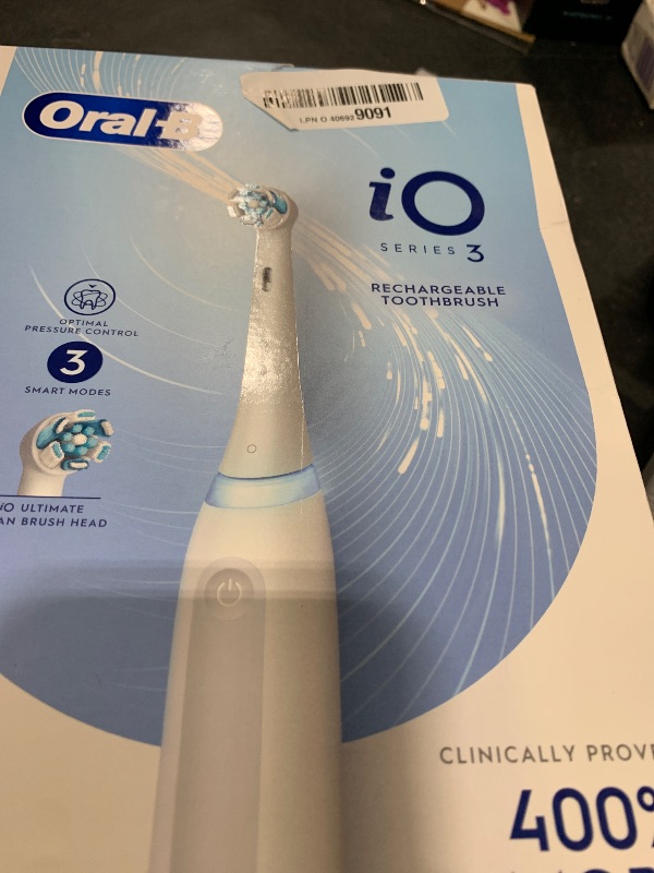 Photo 1 of Oral-B iO Series 3 Electric Toothbrush with (1) Brush Head, Rechargeable, White