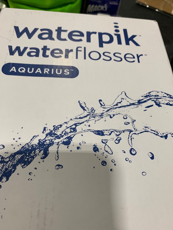 Photo 1 of Waterpik Aquarius Water Flosser For Teeth Cleaning, Gums, Braces, Dental Care, Electric Power With 10 Settings, 7 Tips For Multiple Users And Needs, ADA Accepted, Blue WP-663, Packaging May Vary