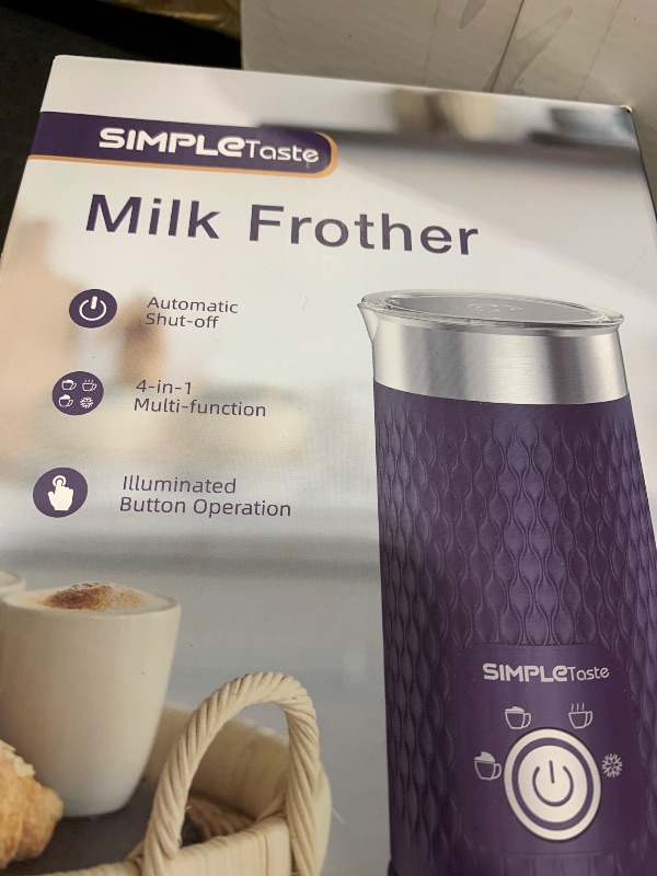 Photo 1 of SIMPLETASTE Milk Frother, 4-in-1 Electric Milk Steamer, Automatic Warm and Cold Foam Maker and Milk Warmer for Latte, Cappuccinos, Macchiato