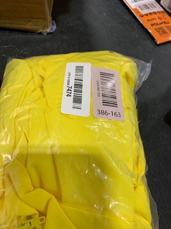 Photo 1 of Full Bodysuit With Zipper Helper Womens Costume Without Hood Spandex Stretch Zentai Unitard Body Suit (Large, Yellow)