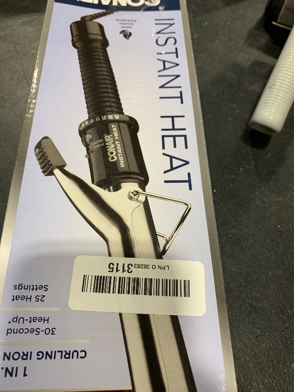 Photo 1 of Conair Instant Heat 1-Inch Curling Iron, 1-Inch Barrel Produces Classic Curls, Hair Curler for Short, Medium, and Long Hair, 25 Heat Setting Curling Iron, Black