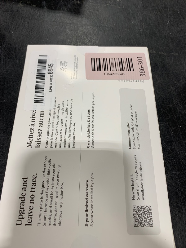 Photo 1 of ecobee Trim Plate - Made for ecobee Smart Thermostat Essential - Programmable WiFi Thermostat Accessory