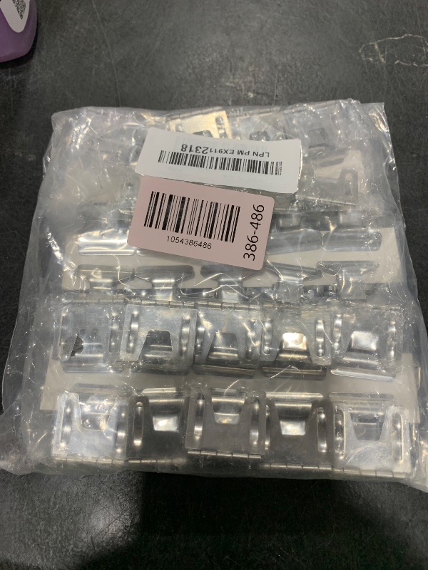 Photo 1 of Metal POP Clip Sign Stand Holder, Bread Store Price Tag Card Holder, Advertising Display Clip Holder (Silver, 30Pack)