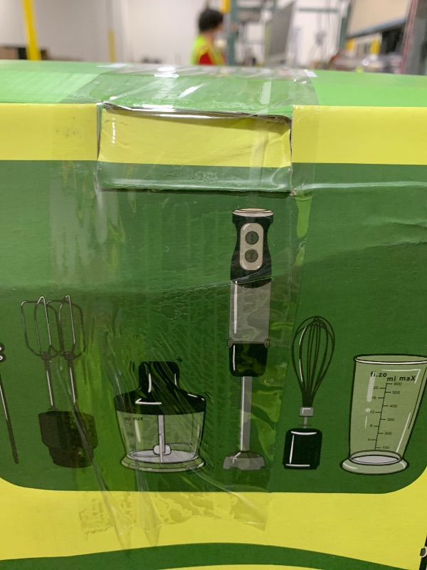 Photo 1 of Handor 6-in-1 Hand Immersion Blender, 1000W 12 Speed Handheld Blender with 600ml Beaker, 500ml Chopper, Egg Whisk, Milk Frother, Stainless Steel Blades for Soup, Smoothie, Puree