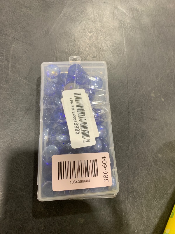 Photo 1 of 0.5lb Dark Blue Glass Marbles for Vase, 45-50 pcs Dark Blue Flat Glass Beads, Decorative Pebbles for Vase Fillers, Fish Tank, Plants, Flower Pots, Fountains, Crafts, Aquarium Rocks and Home Decor
