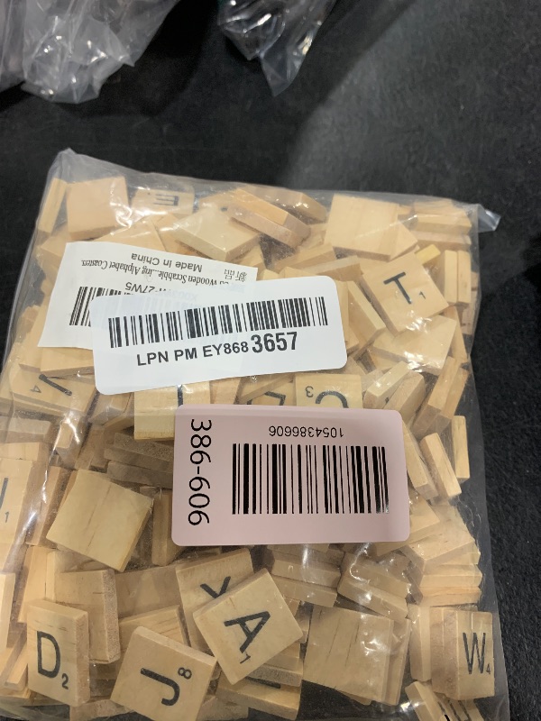 Photo 1 of 300PCS Wooden Tiles, Letters for Crafts, Making Alphabet Coasters.