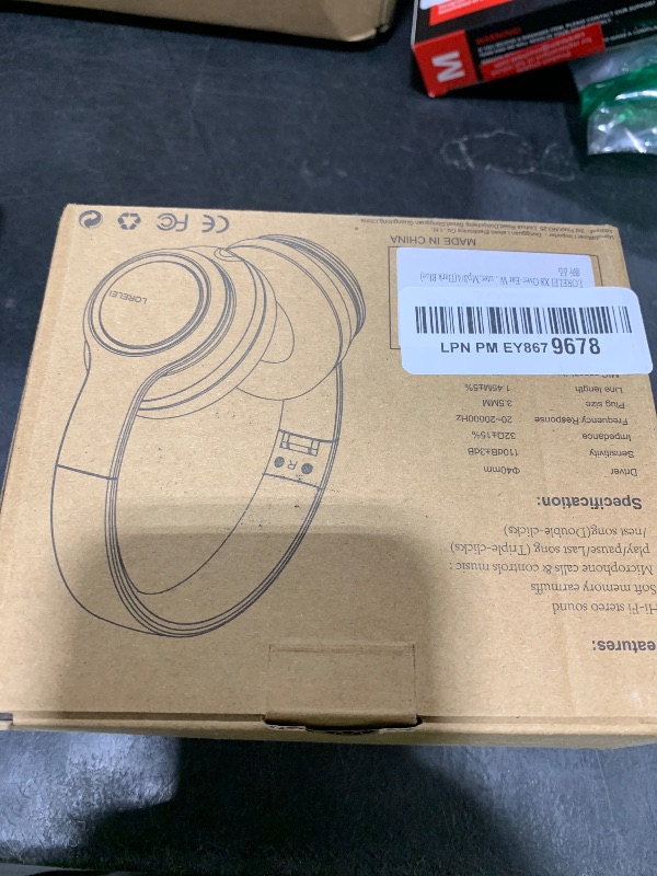 Photo 1 of LORELEI X8 Over-Ear Wired Headphones with Microphone with 1.45m-Tangle-Free Nylon Line&3.5mm Plug,Lightweight Foldable & Portable Headphones for Smartphone,Tablet,Computer,Mp3/4(Dark Blue)