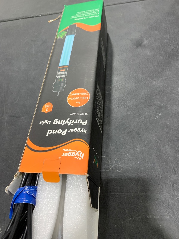 Photo 1 of hygger 20W Aquarium U-V Light for 100-1200 Gallon, Pond Water Clarifier for Green Water and Algae Clean, for Koi Pond, Large Fish Tank, Swimming Pool, Cold Plunge, Spa