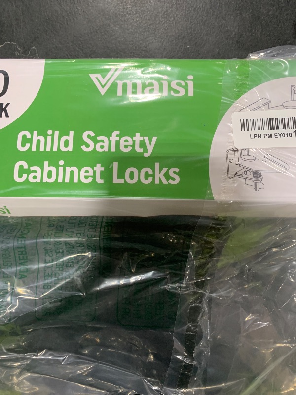 Photo 1 of Vmaisi 10 Pack Cabinet Locks for Babies Child Safety Latches - 3.5 Inches Longer Baby Proofing Cabinets Drawer Lock with Adhesive Easy Installation