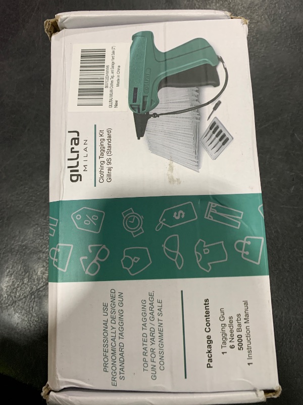 Photo 1 of GILLRAJ® Price Tagging Gun?Not-for-Clothing-Repairs? Hangtag Attacher with 5000pcs 2" Long Barbs Fasteners & 6 Needles, Retail Pricing Tag Gun for Stores Consignment Garage Yard Sale