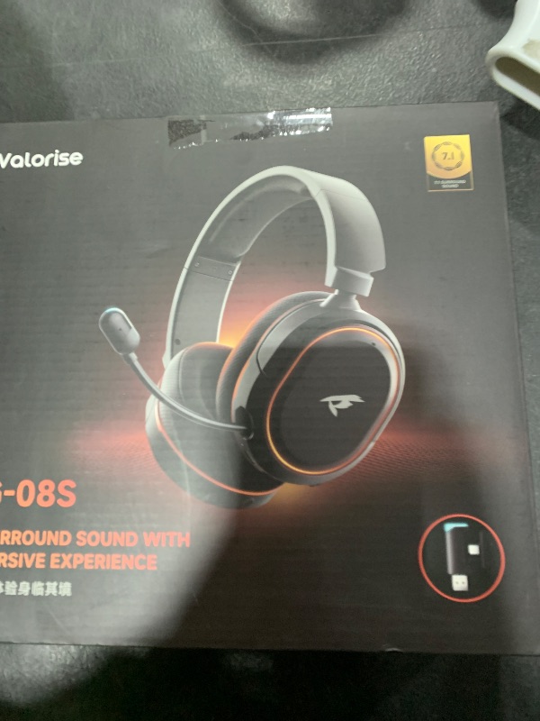 Photo 1 of Wireless Gaming Headset, 7.1 Surround Sound, 2.4Ghz USB Gaming Headphones Bluetooth 5.4, 100-Hr Noise Canceling Mic RGB Light, Wireless Headset for PC PS5 PS4 Mac Switch, ONLY Wired Mode Suit for Xbox