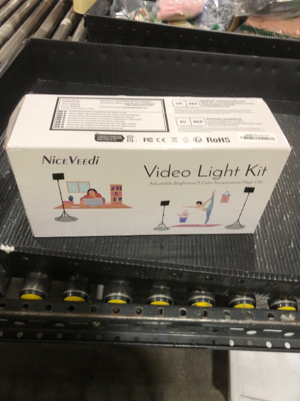 Photo 1 of 2-Pack LED Video Light Kit, NiceVeedi Studio Light, 2800-6500K Dimmable Photography Lighting Kit with Tripod Stand&Phone Holder, 73" Stream Light for Video Recording, Game Streaming, YouTube