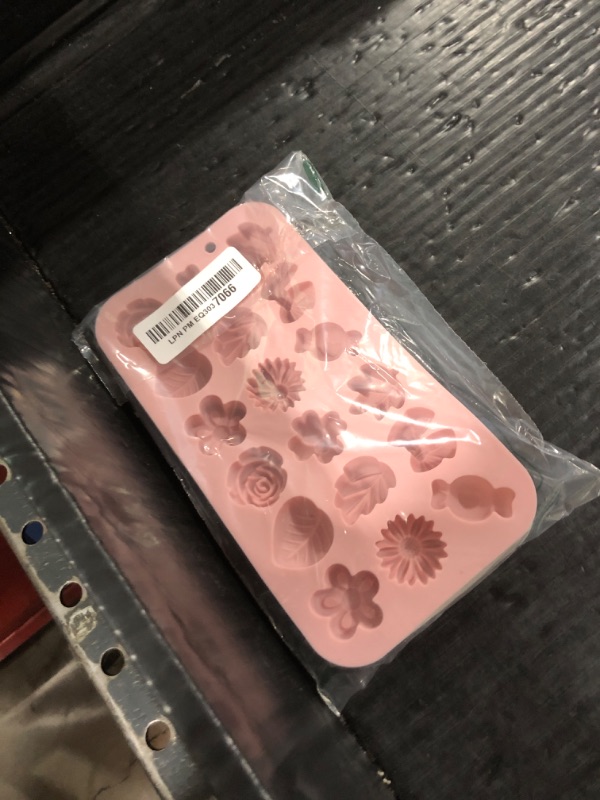 Photo 1 of 2PCS Flower Molds Silicone,Ymapinc Chocolate Candy Cookie Jello Mold Silicone Daisy Tulip Rose Leaf Flower Ice Mold for Ice, Pudding, Dessert Making