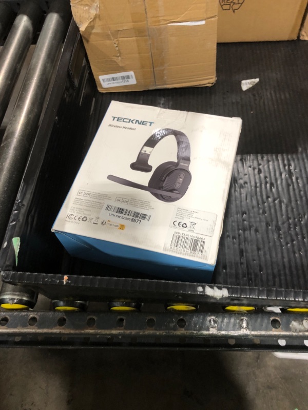 Photo 1 of TECKNET Trucker Bluetooth Headset, AI Noise Canceling 70h Wireless Headphones Bluetooth with Microphone & Dongle, ENC Headset with Mute for PC Phone Laptop Office Home, All Day Comfort