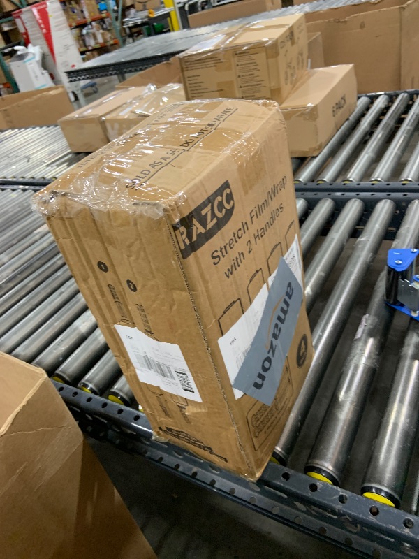 Photo 1 of Stretch Film, RAZCC Stretch Wrap Industrial Strength, Shrink Wrap for Pallet Wrap, Heavy Duty Clear Plastic Wrap with Handles, Moving Wrapping Plastic Roll, 15" x 1000 Ft Per Roll, 60 Gauge, 4 Pack