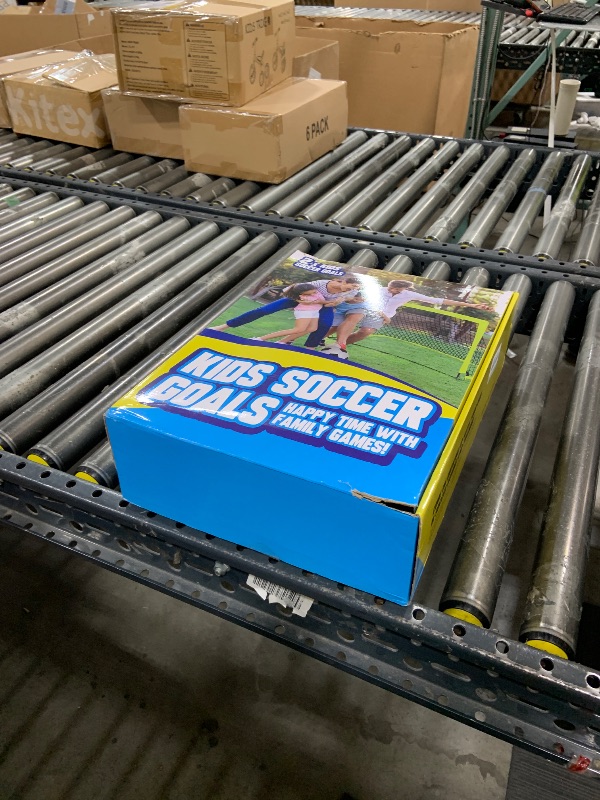 Photo 1 of Soccer Goals for Backyard Set of 2, 6x4 ft Portable Soccer Goal Training Equipment with Soccer Target, Ball, Cones, Soccer Net for Age 3-5 6-8 8-12 10-12-14 Outdoor Sports Games Gift