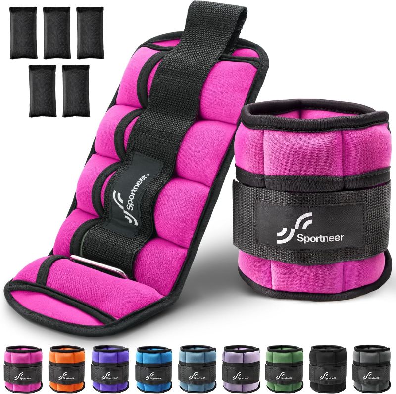 Photo 1 of Sportneer Adjustable Ankle Weights for Women and Men 