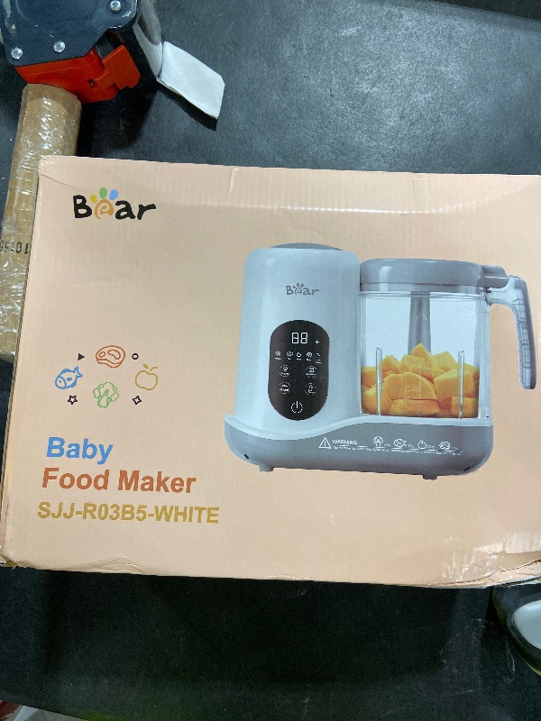 Photo 1 of BEAR 2024 Baby Food Maker | One Step Baby Food Processor Steamer Puree Blender | Auto Cooking & Grinding | Baby Food Puree Maker with Self Cleans | Touch Screen Control, White