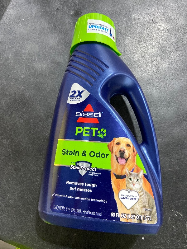 Photo 1 of BISSELL 2X Pet Stain & Odor Full Size Machine Formula, 60 ounces, 99K5A