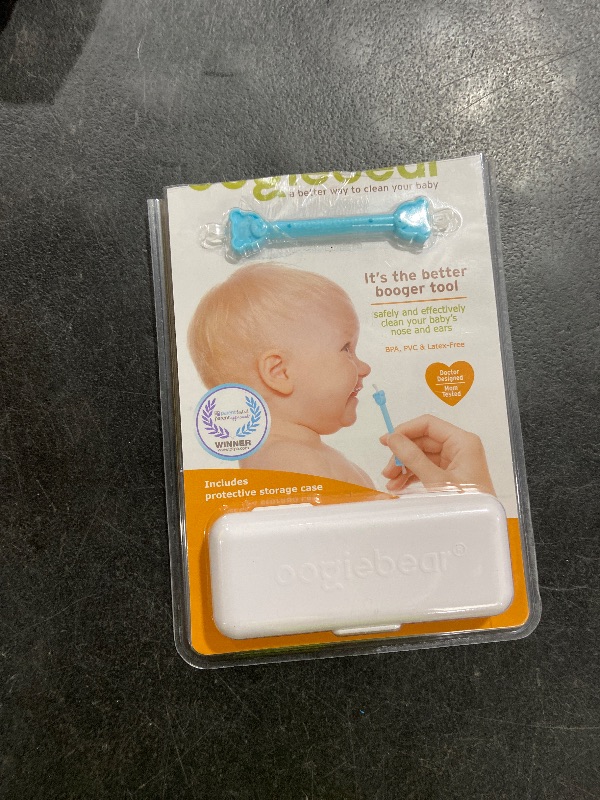 Photo 1 of oogiebear: Baby Nose Cleaner & Ear Wax Removal Tool - Safe Booger & Earwax Removal for Newborns, Infants, Toddlers - Dual-Ended - Essential Baby Stuff, Diaper Bag Must-Have, with CASE