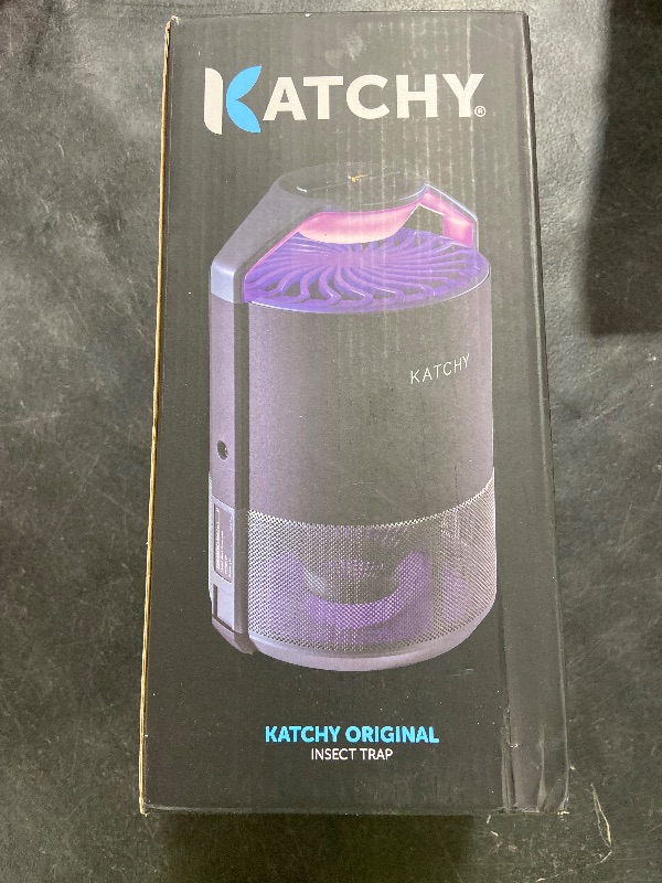 Photo 1 of Katchy Indoor Insect Trap - Catcher & Killer for Mosquitos, Gnats, Moths, Fruit Flies - Non-Zapper Traps for Inside Your Home - Catch Insects Indoors with Suction, Bug Light & Sticky Glue (Black)