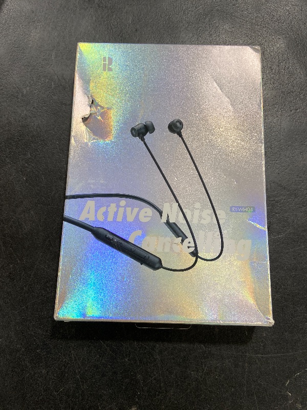 Photo 1 of Rythflo Active Noise Cancelling Headphones, Wireless V5.3 Bluetooth Headphones with 3 AI Mics ENC, in-Ear Magnetic Neckband Earbuds 60Hrs Playtime,IPX6 Sweatproof ANC Headsets for Travel Home Office