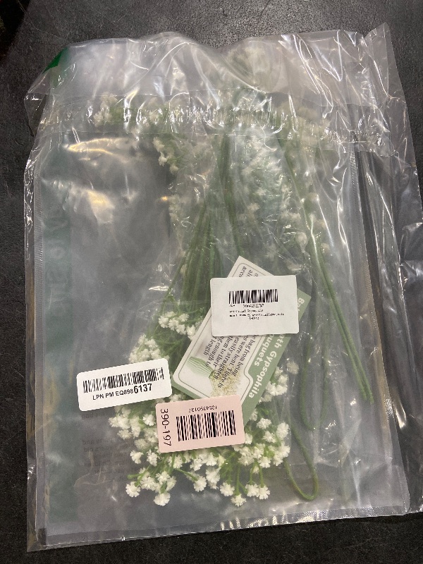 Photo 1 of MAQIAHN 6 Baby Breath Artificial Flowers - Babies Breath Flowers Artificial Bulk Faux Flowers Bouquet White Flores Greenery Real Touch Fake Flowers Arrangements Wedding Centerpieces Tables Decorations