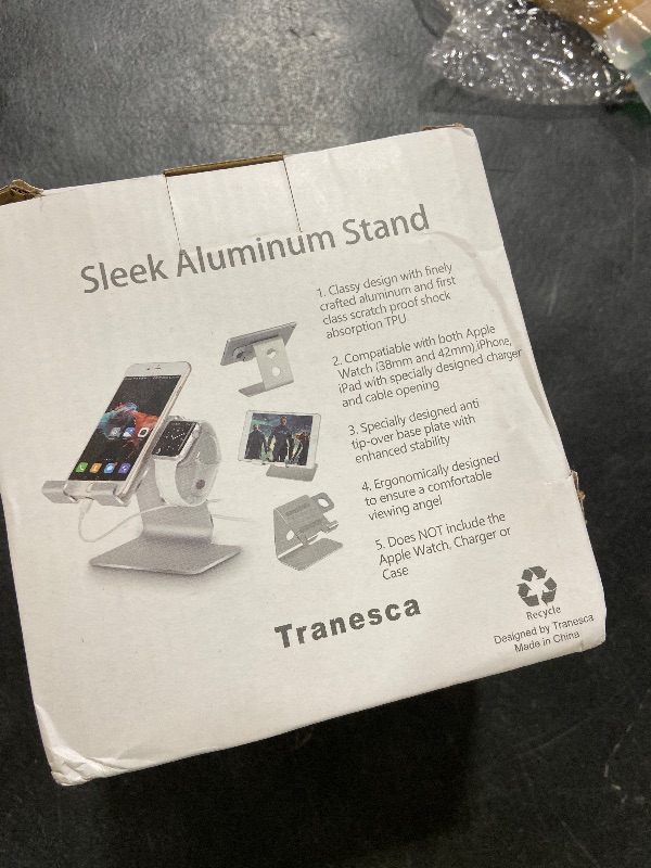 Photo 1 of Tranesca 2 in 1 Charger Stand Compatible with Apple Watch Series Ultra2/Ultra/10/9/8/7/6/5/4/3/2/1/SE (38mm/40mm/41mm/42mm/44mm/45mm/46mm/49mm) and Compatible with iPhone of All Series - Rose Gold