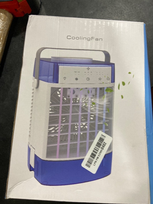 Photo 1 of Portable Air Conditioners, Air Cooler with Remoter Evaporative Personal Mini AC, 3 Wind Speed, 2-4-8H Timer, 3 Modes, Colorful Night Light, Portable AC for Room, Car, Bedroom, Camping