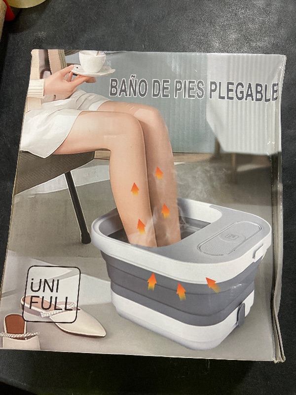 Photo 1 of UNIFULL Collapsible Foot Spa Bath with Heat and Massage Rollers, Bubble, Foot Pedicure Kit, Temperature Control, Red Light, Pedicure Foot Spa, Foot Bath