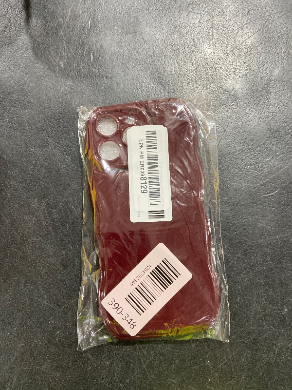 Photo 1 of FABSPARK Phone Case for iPhone 16 Pro Max Case,Simple Wave Design Wavy Frame Soft Silicone Aesthetic for iPhone 16 Pro Max,Wine Red