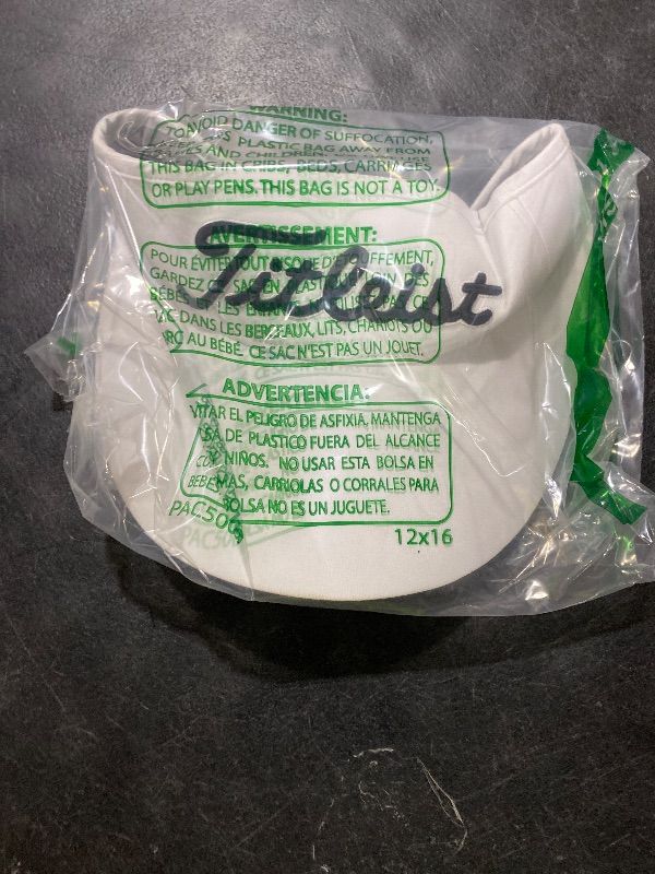 Photo 1 of Titleist Men's Standard Tour Performance Visor, White/Black