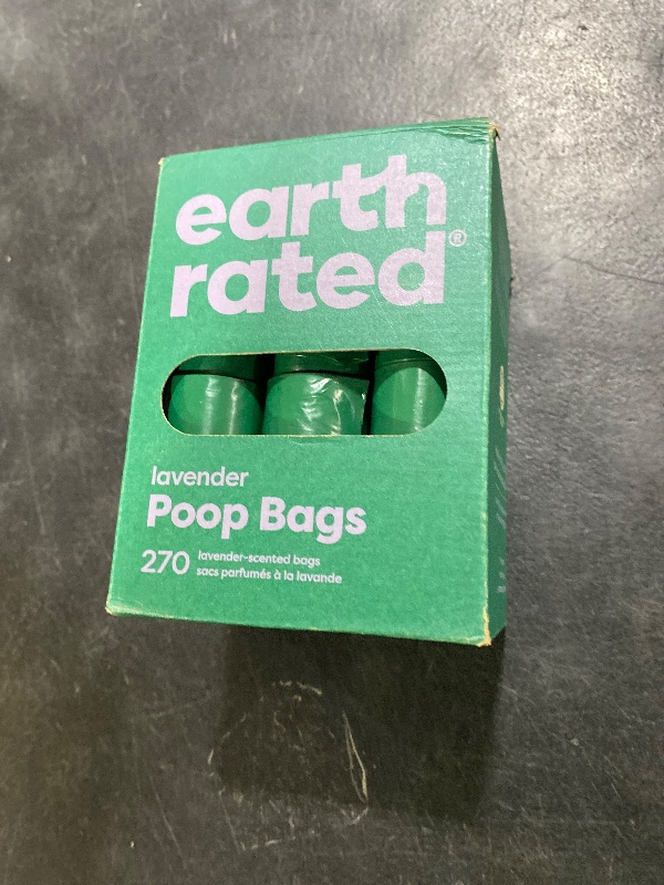 Photo 1 of Earth Rated Poop Bags for Dogs, Guaranteed Leak Proof and Extra Thick Waste Bag Refill Rolls, Lavender Scented, 270 Bags