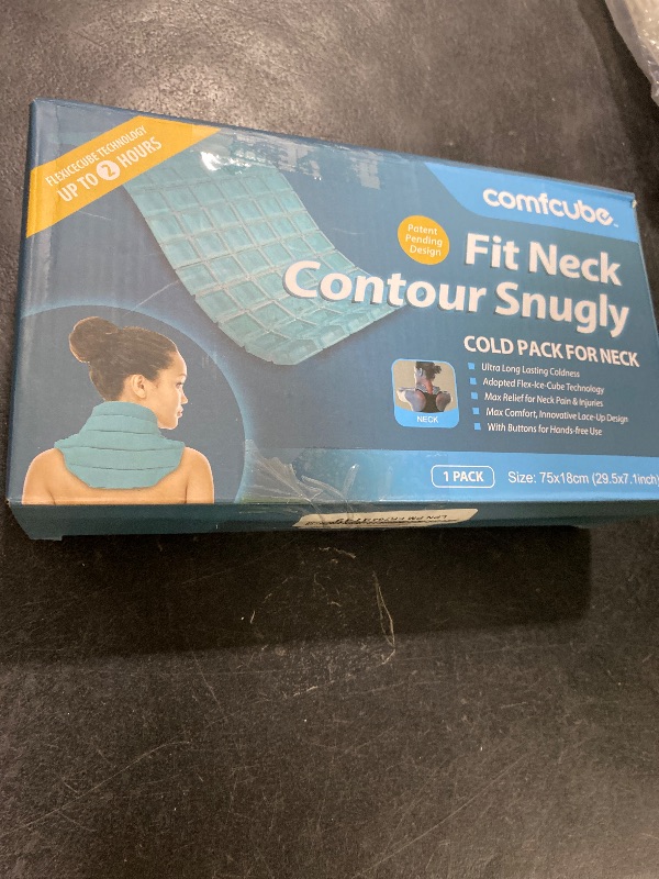 Photo 1 of Comfcube Neck Ice Pack Wrap for Cervical Pain and Cooling, 2 Hours Long Lasting Cold Ice Pack for Neck Shoulders, FSA Eligible, Flexible Cold Pack for Hot Weather, Hot Flashes, Surgery, Swelling
